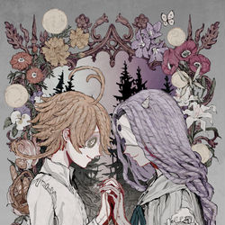This is a pixiv picture whose title is Identity Ⅴ 第五人格 ×『約束のネバーランド』.