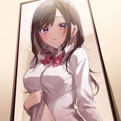 This is a pixiv picture whose title is 「………タイツ破れてる」.