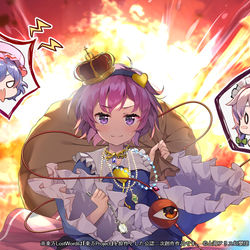 This is a pixiv picture whose title is 【お仕事】東方LostWord「探偵怪盗あらわる！？」.