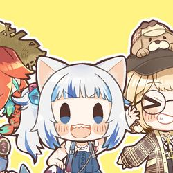 This is a pixiv picture whose title is hololiveEnglish 新衣装！.