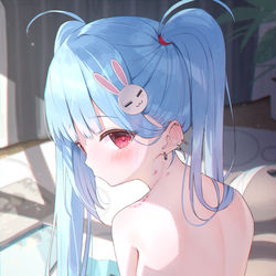 This is a pixiv picture whose title is 「ねぇ、絆創膏…はってくれる…」.