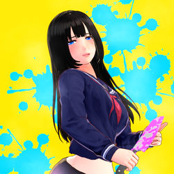 This is a pixiv picture whose title is ヤンデレ彼女の愛情.