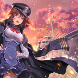 This is a pixiv picture whose title is 「吹雪 covered by 道明寺ここあ」MVイラスト.
