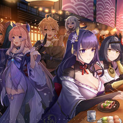 This is a pixiv picture whose title is 原神1周年快乐.