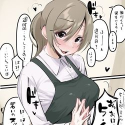 This is a pixiv picture whose title is セクハラパートおばさん.