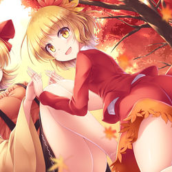 This is a pixiv picture whose title is 秋の気配.