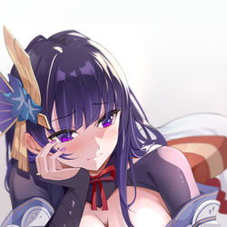 This is a pixiv picture whose title is 雷電将軍.