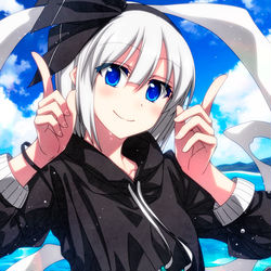 This is a pixiv picture whose title is 黒パーカー妖夢ちゃん！.