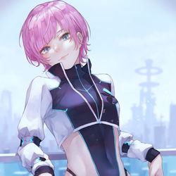 This is a pixiv picture whose title is 夕陽リリ.