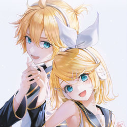 This is a pixiv picture whose title is リンレン.
