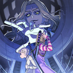 This is a pixiv picture whose title is 第五人格×約束のネバーランド.