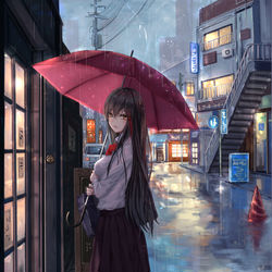 This is a pixiv picture whose title is Rain.
