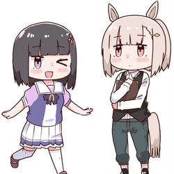 This is a pixiv picture whose title is ハッピー葵と桐生院ミーク.