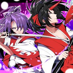 This is a pixiv picture whose title is 明羅とコンガラ(Konngara).