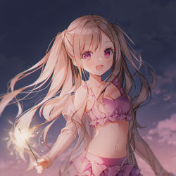 This is a pixiv picture whose title is 線香花火.