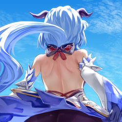 This is a pixiv picture whose title is 甘雨.