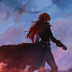 This is a pixiv picture whose title is 迪卢克·流火砾星.