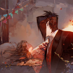 This is a pixiv picture whose title is 死んだのか.