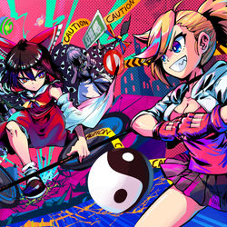 This is a pixiv picture whose title is MuseDash X Touhou Project!!!.