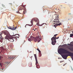 This is a pixiv picture whose title is フリゲガールズ.