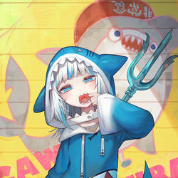 This is a pixiv picture whose title is GAWR GURA.