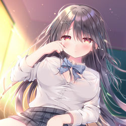 This is a pixiv picture whose title is 先輩…っ!!.
