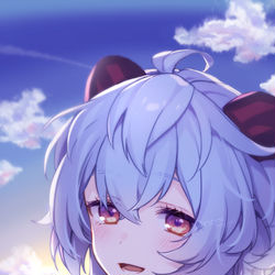 This is a pixiv picture whose title is 朝焼け甘雨ちゃん.