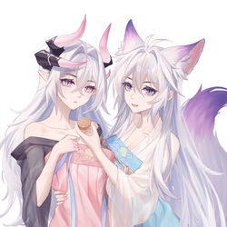 This is a pixiv picture whose title is 中秋贴贴.