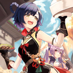 This is a pixiv picture whose title is 月逐い祭.