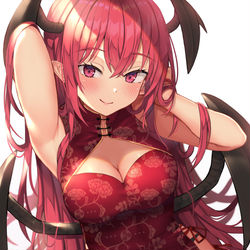 This is a pixiv picture whose title is チャイナドレス小悪魔さん.