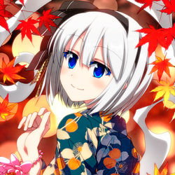 This is a pixiv picture whose title is 秋の浴衣の妖夢ちゃん！.