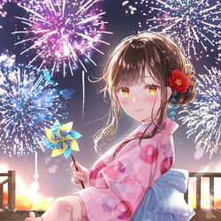 This is a pixiv picture whose title is 手、つなご？.