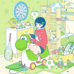 This is a pixiv picture whose title is ヨッシーな子供部屋.