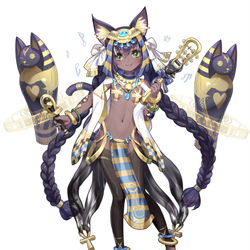This is a pixiv picture whose title is クローバーシアター 仕事絵 バステト.