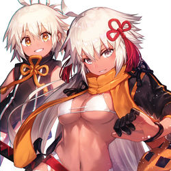 This is a pixiv picture whose title is 水着沖田オルタ&煉獄.