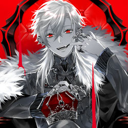 This is a pixiv picture whose title is 【お仕事】KING/葛葉（cover）.