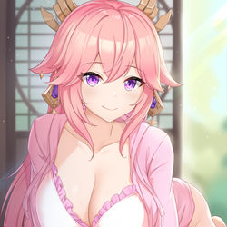 This is a pixiv picture whose title is 八重.