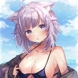 This is a pixiv picture whose title is 水着おかゆん.