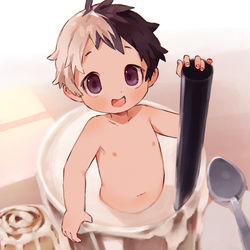 This is a pixiv picture whose title is Boba Boy! :>.