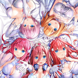 This is a pixiv picture whose title is 五等分のウェディング.