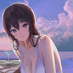 This is a pixiv picture whose title is light pink.