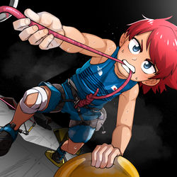 This is a pixiv picture whose title is 習作「スポーツクライミング」.