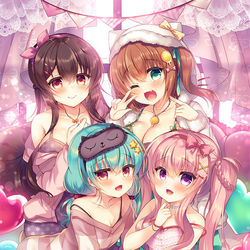 This is a pixiv picture whose title is みんなでパジャマパーティー❤.