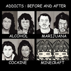 This is a pixiv picture whose title is Addicts: Before and After.