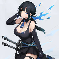 This is a pixiv picture whose title is 藍火.