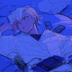 This is a pixiv picture whose title is 不破さんのねむるまちを聴いてください.