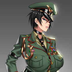 This is a pixiv picture whose title is 女軍人.