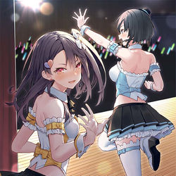 This is a pixiv picture whose title is 「そばで見ててね……」《学祭ライブ編》.