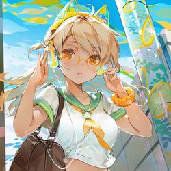This is a pixiv picture whose title is 虹の音.