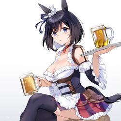 This is a pixiv picture whose title is エイシンフラッシュ&シャンディ・ガフ.